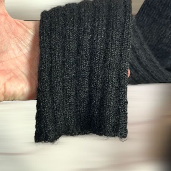 Vtg Wild and Lethal Trash Kiss the Future Black Sweater Turtle Neck Mohair M - Picture 11 of 16